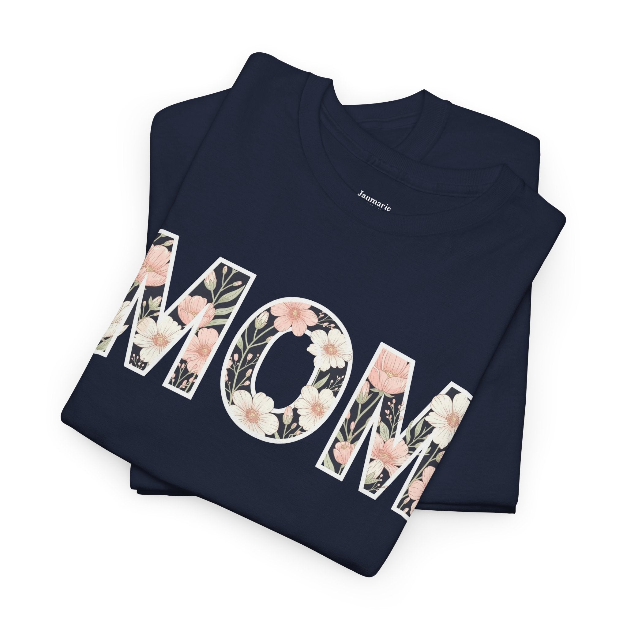 Floral MOM T-Shirt | Mom Typography Tee, Mother's Day Floral Lettering