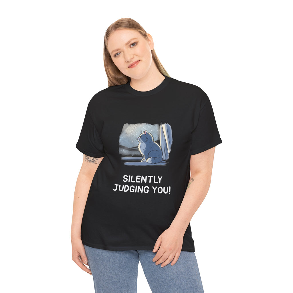 Silently Judging You Cat tee | Cat Illustration Shirt, Sarcastic Pet Humor
