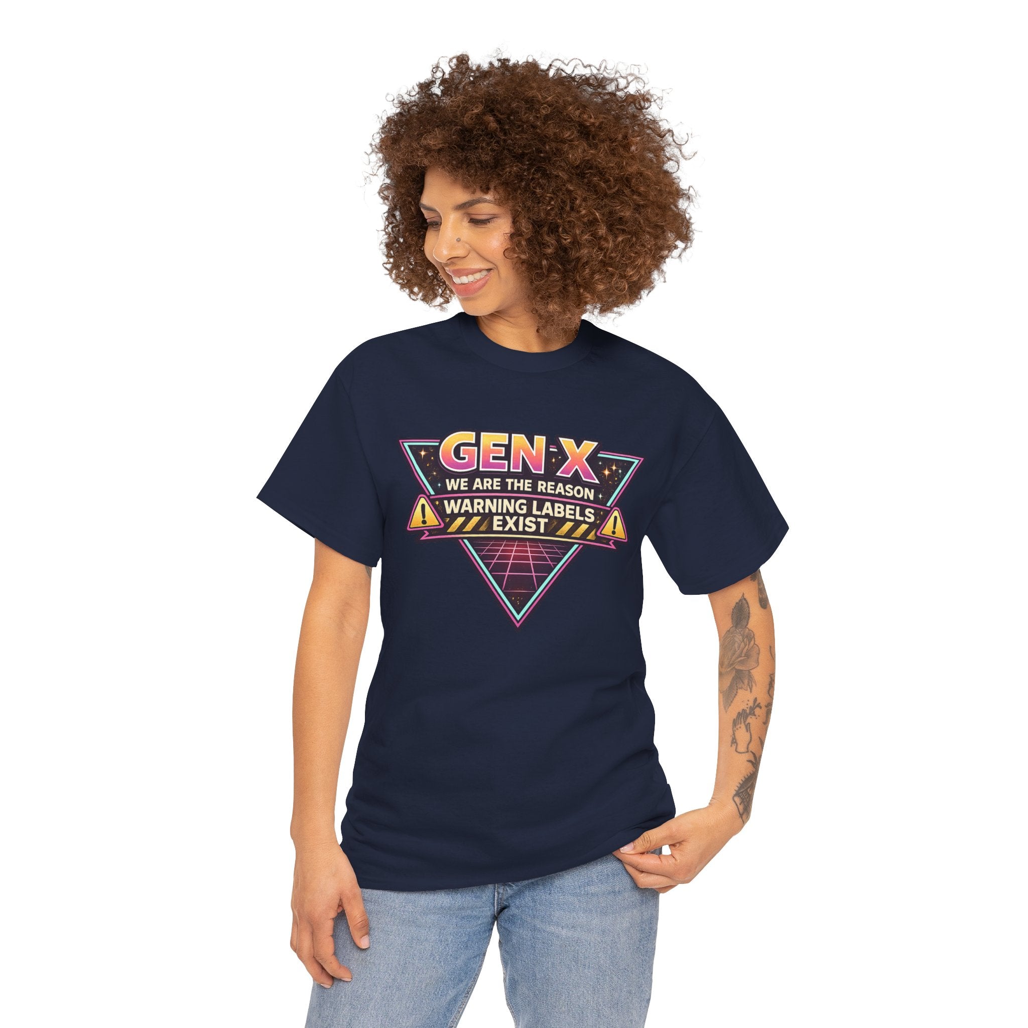 Gen X We Are The Reason Warning Labels Exist T-Shirt | Retro Humor