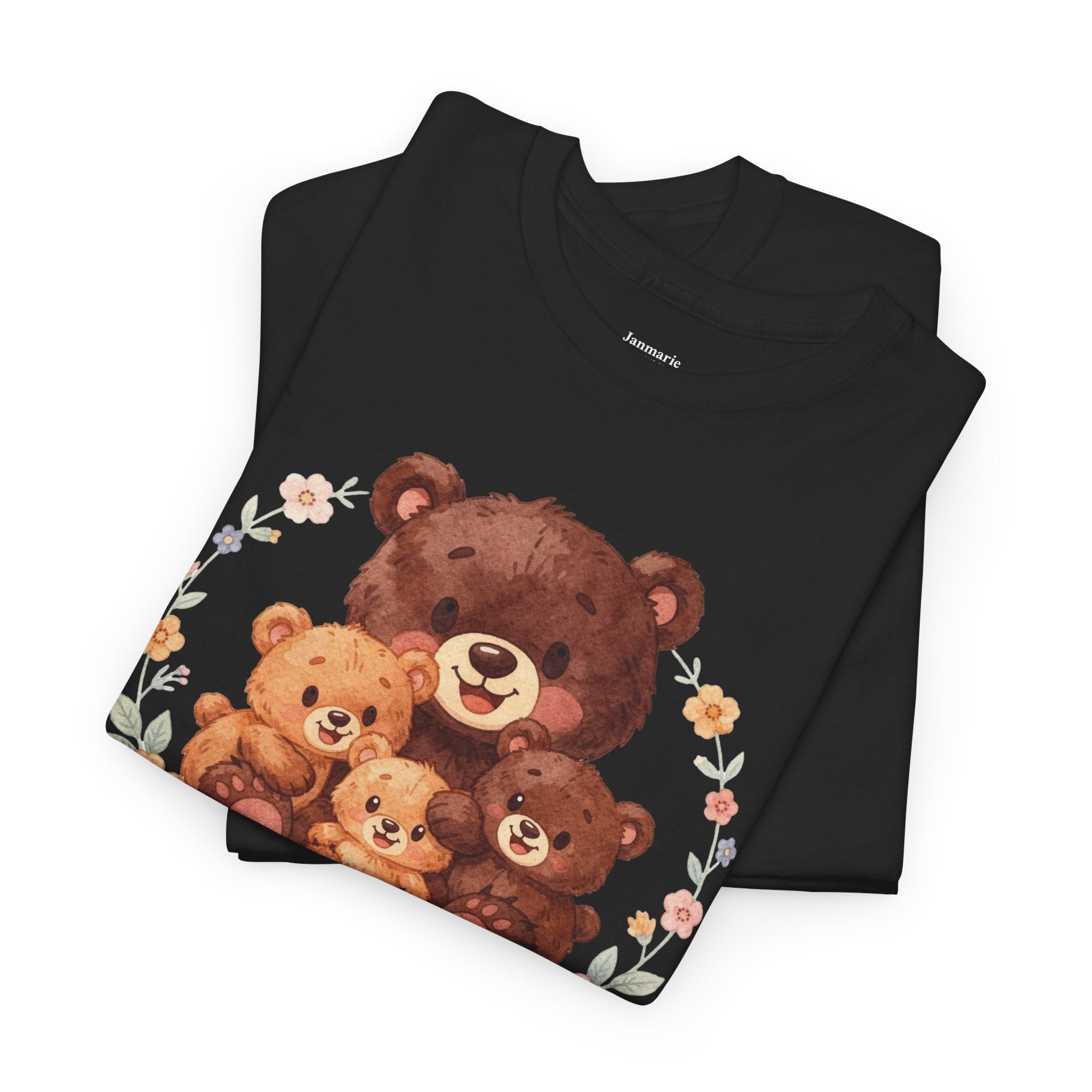 Mama Bear Family Bears T-Shirt | Floral Wreath, Cute Cubs