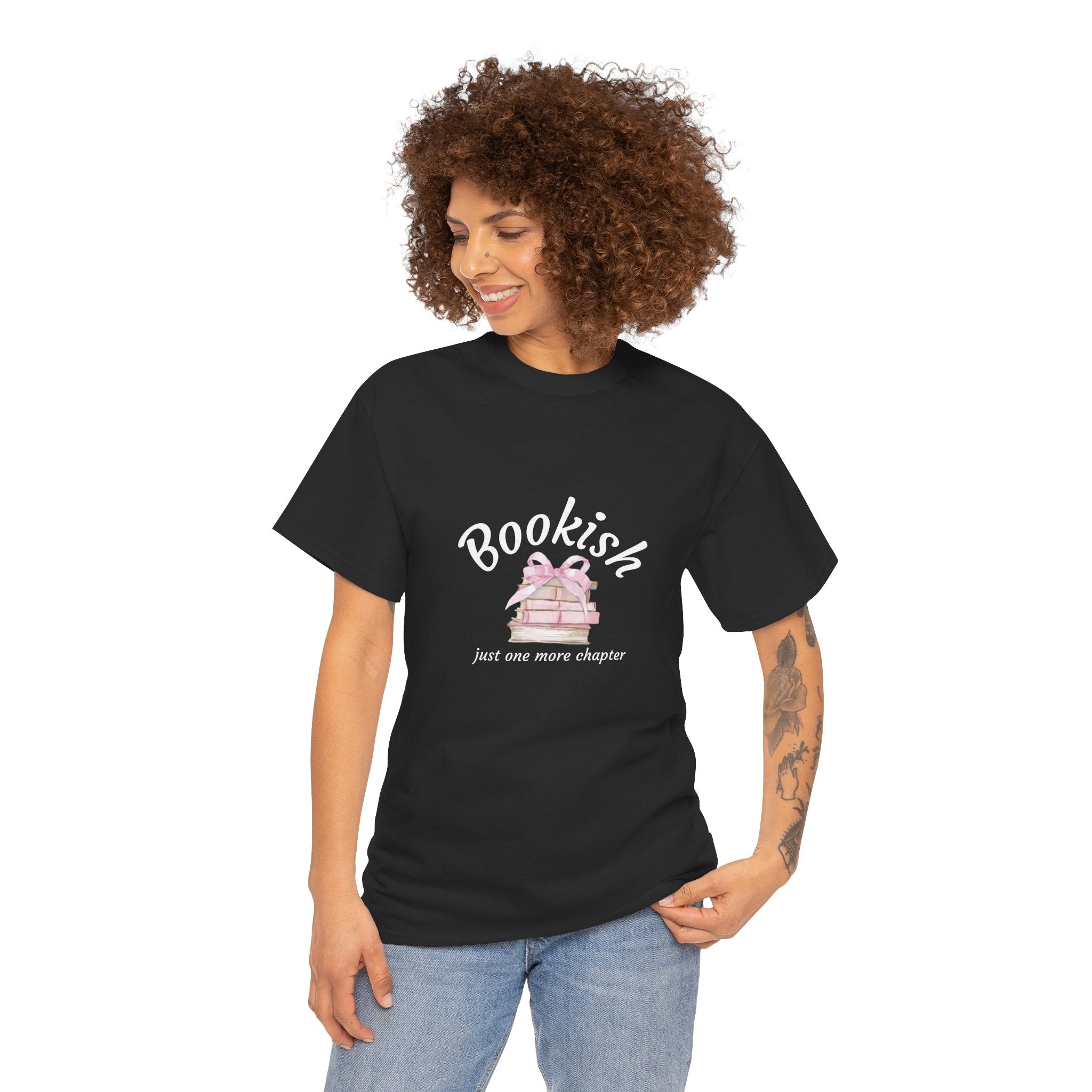 Just One More Chapter T-Shirt — Stacked Books Book Lover Tee