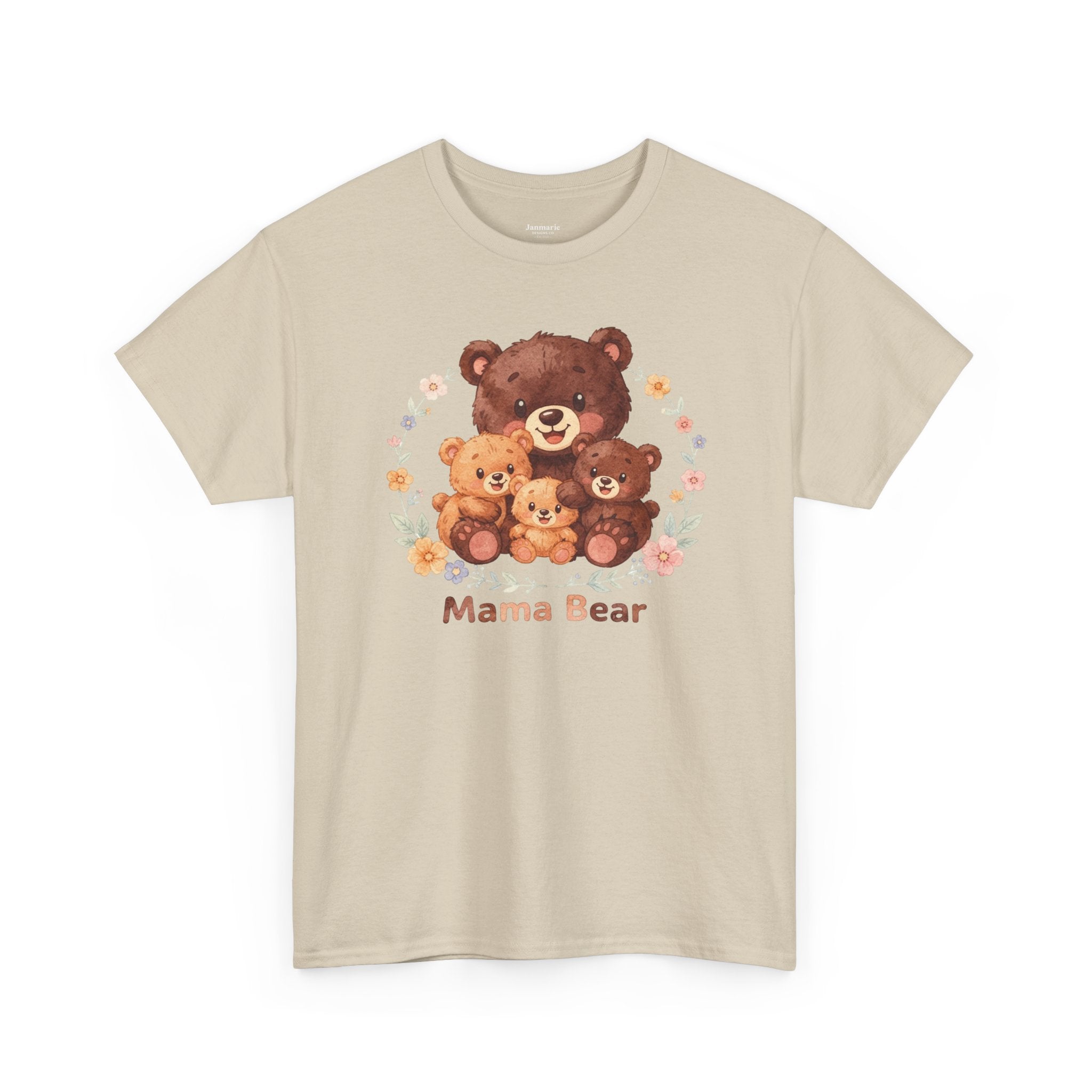 Mama Bear Family Bears T-Shirt | Floral Wreath, Cute Cubs