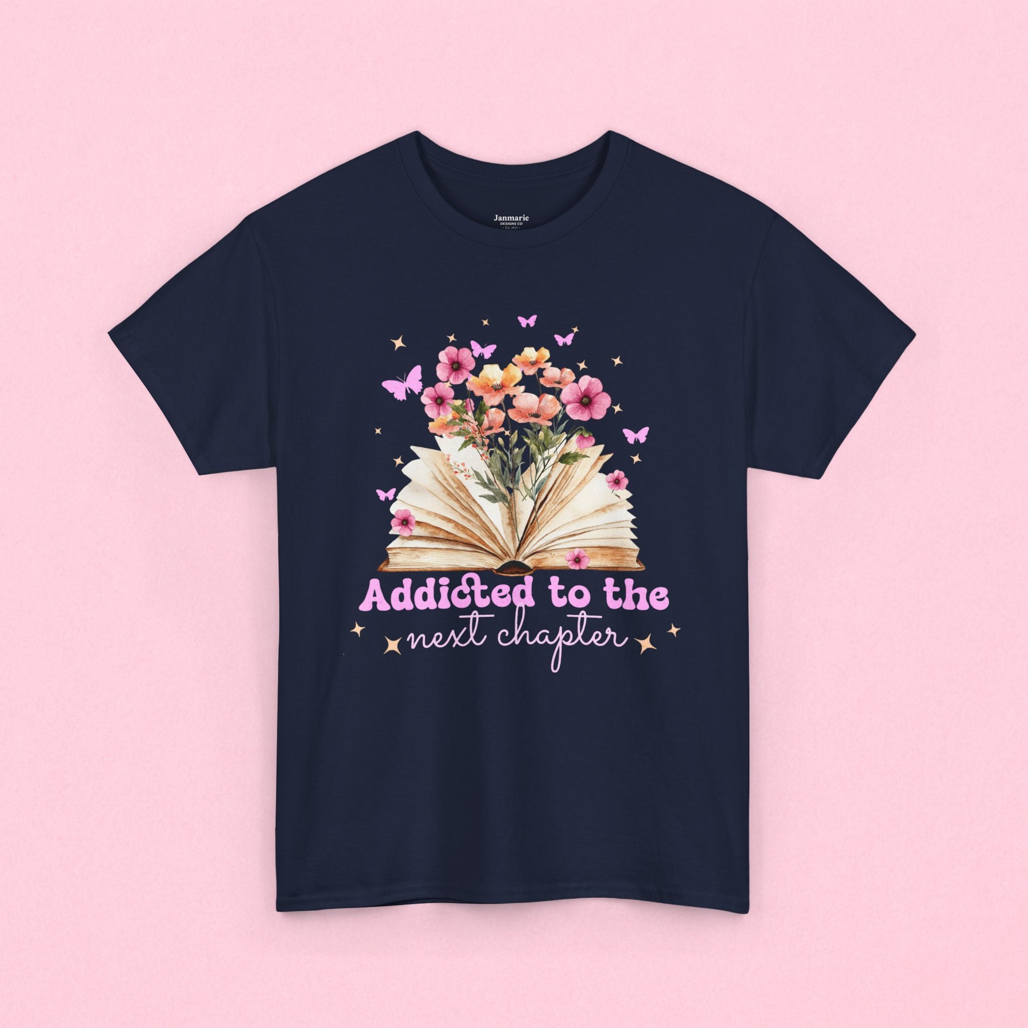 Addicted to the Next Chapter Book Floral Tee | Reading Shirt, Book Lover gift for her