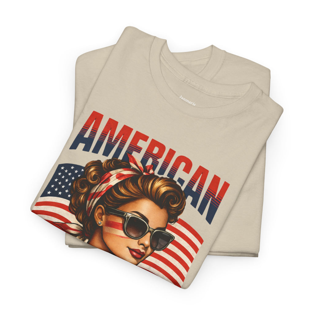 American Mom T-Shirt | Retro Patriotic Mom Tee
