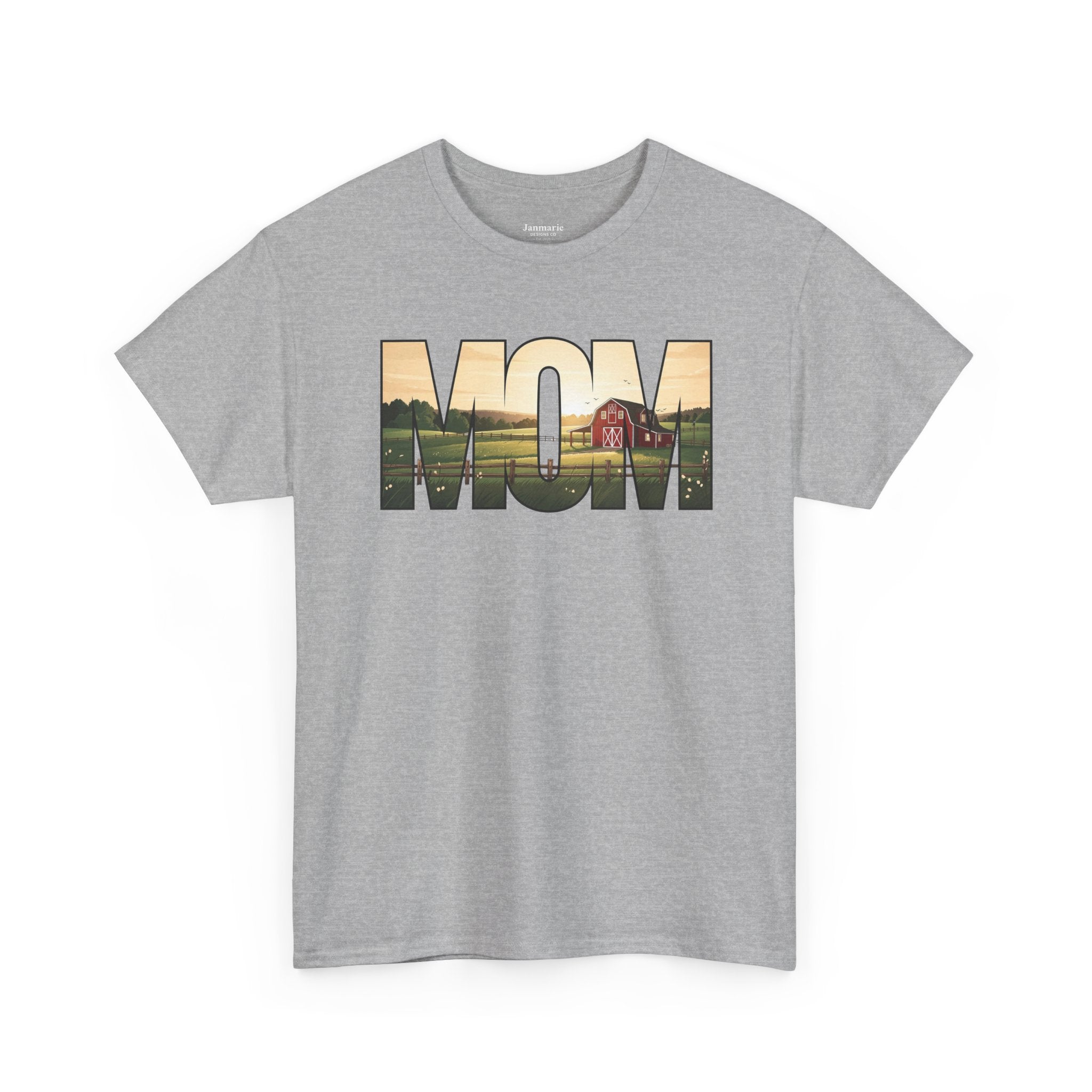 MOM landscape silhouette Tee | Mom typography shirt, sunset farmhouse design Gift for Mom