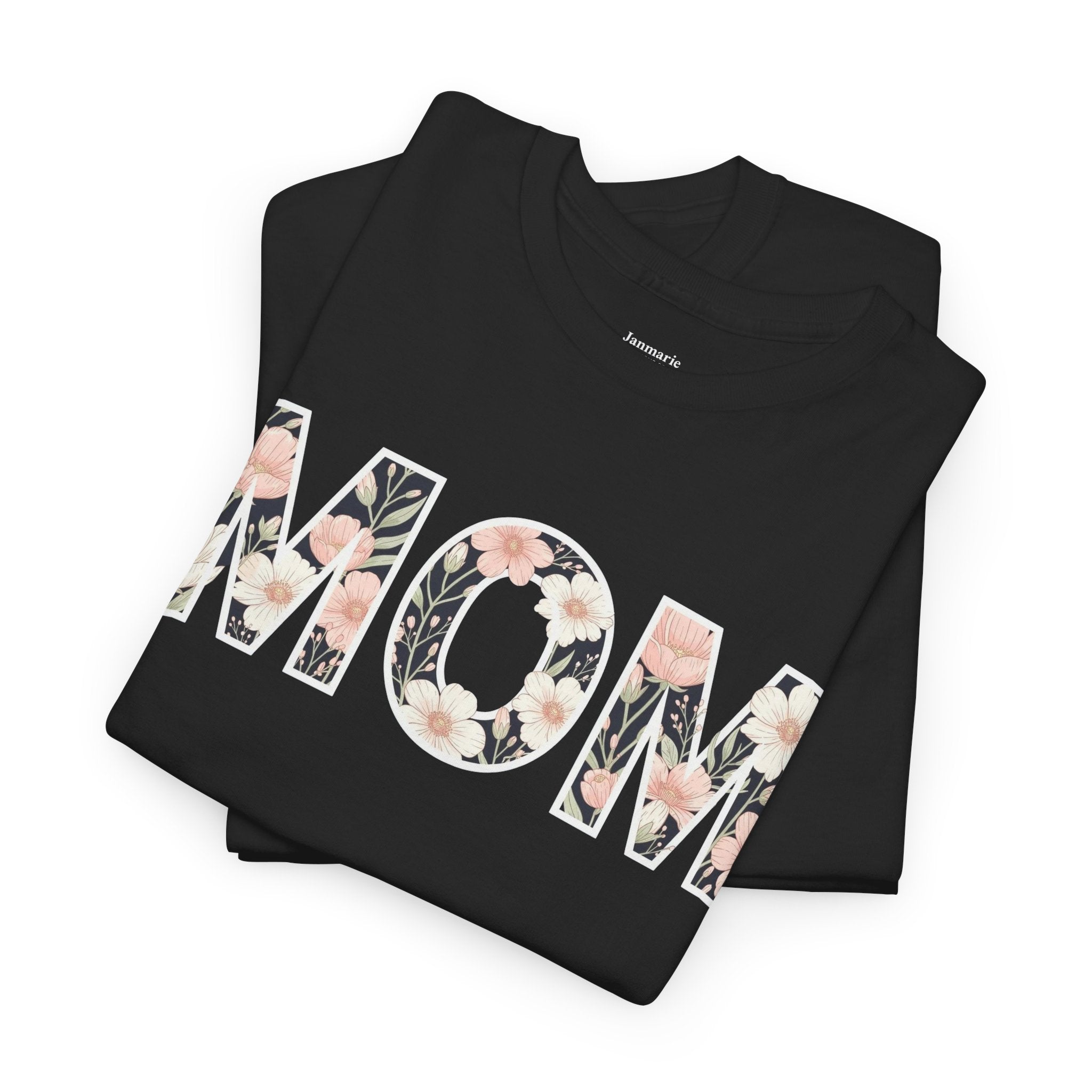 Floral MOM T-Shirt | Mom Typography Tee, Mother's Day Floral Lettering