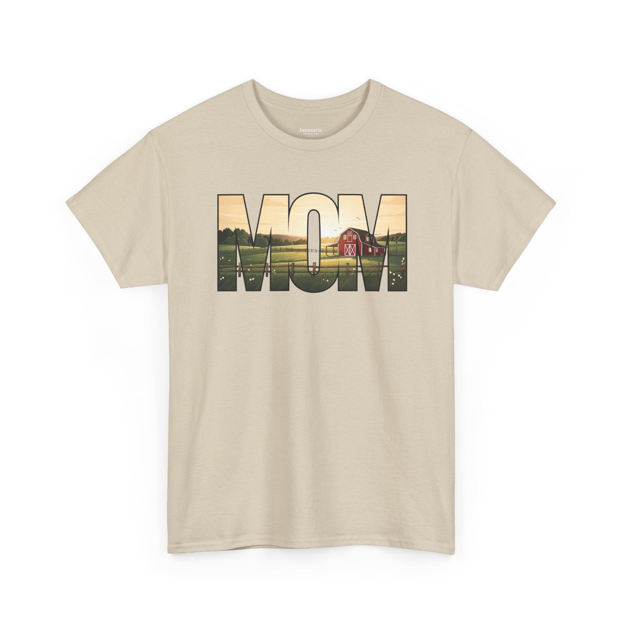 MOM landscape silhouette Tee | Mom typography shirt, sunset farmhouse design Gift for Mom