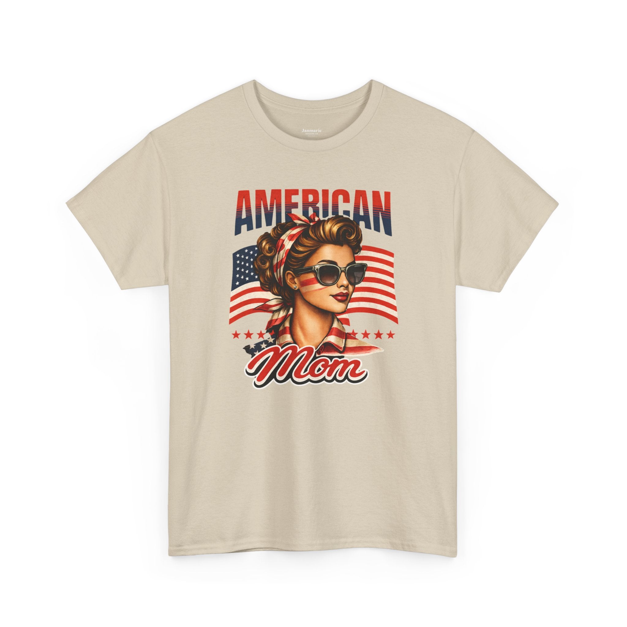 American Mom T-Shirt | Retro Patriotic Mom Tee