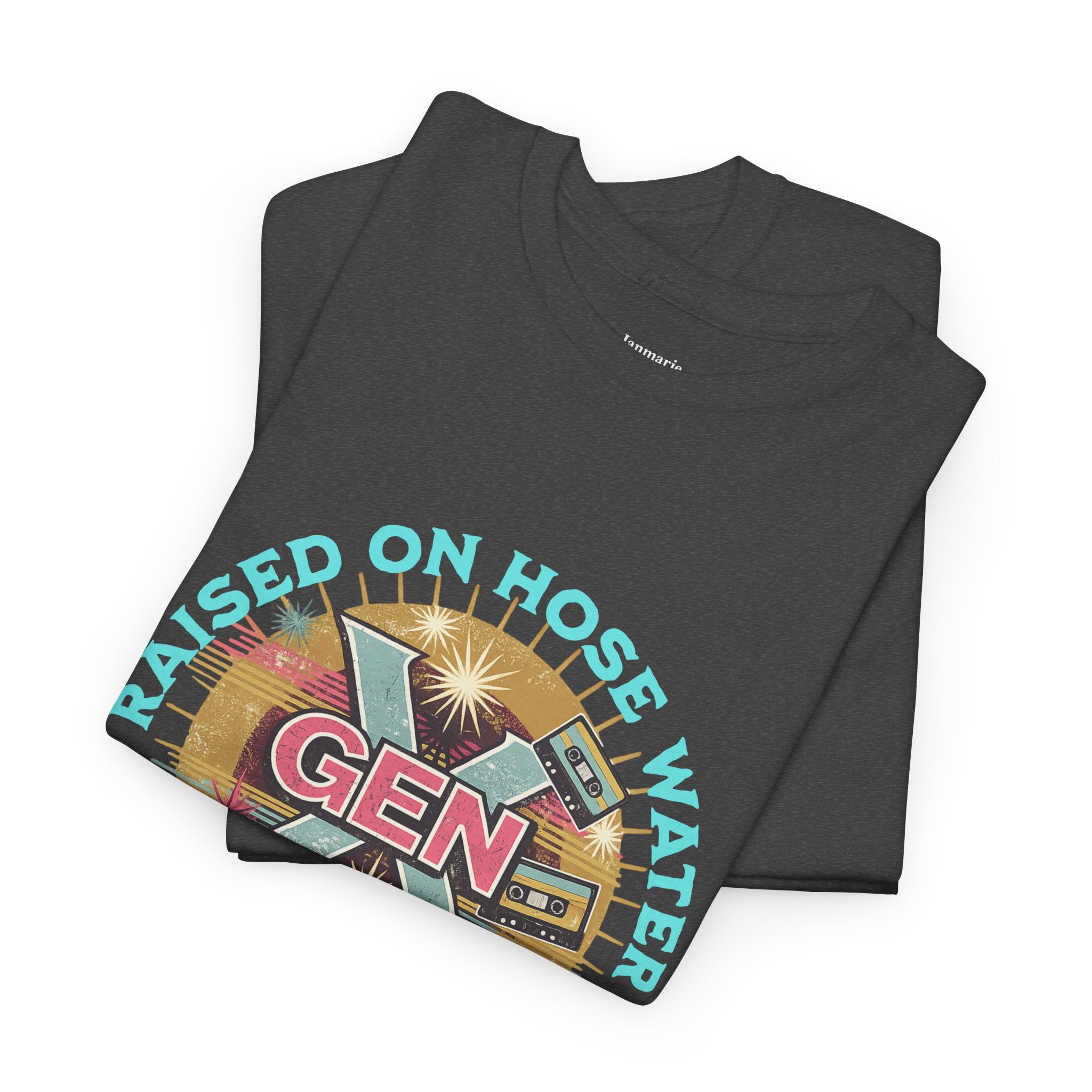 Raised on Hose Water and Mixtapes Gen X Tee | GEN X cassette graphic