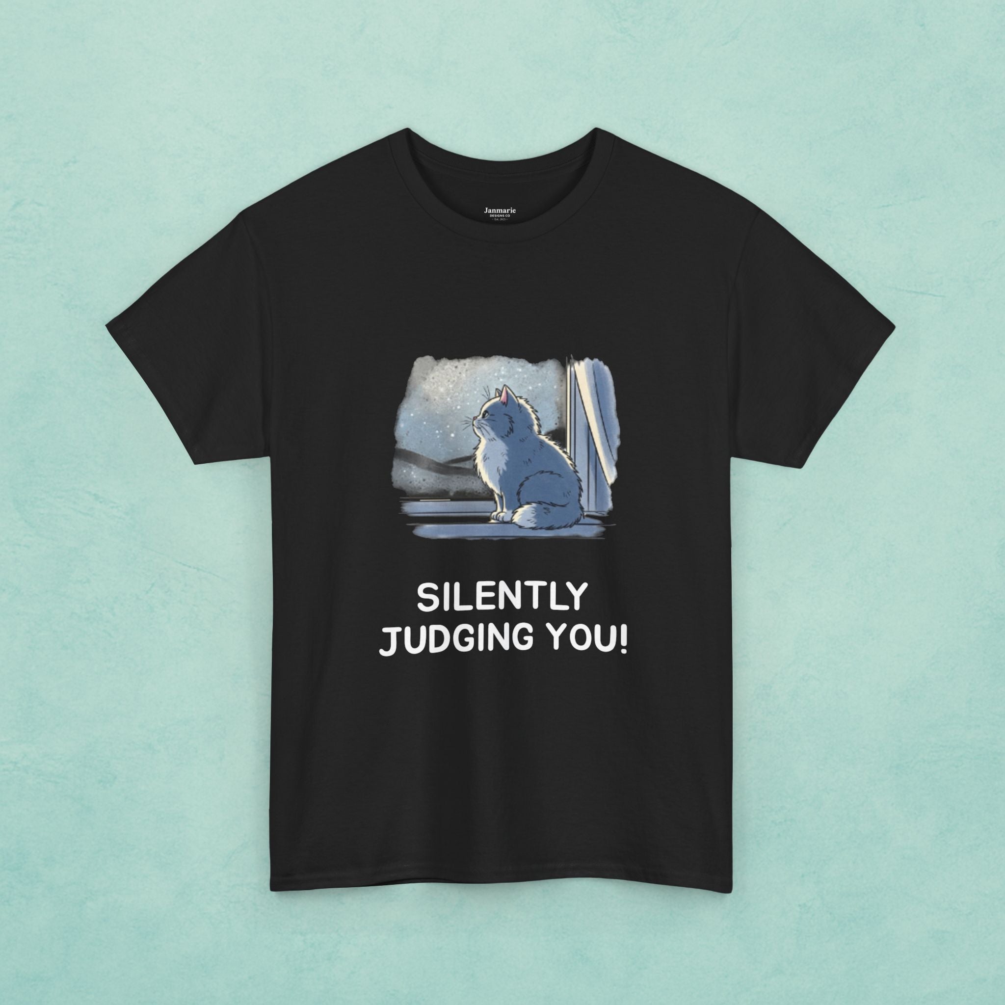 Silently Judging You Cat tee | Cat Illustration Shirt, Sarcastic Pet Humor
