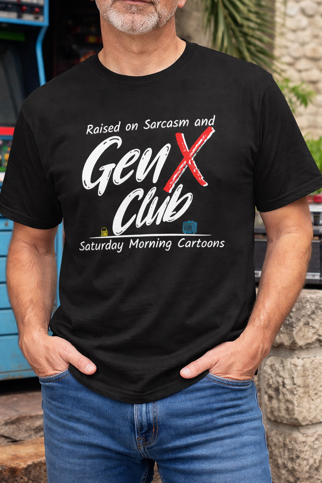 Gen X Club Tee | "Raised on Sarcasm and Saturday Morning Cartoons"  80s Nostalgia