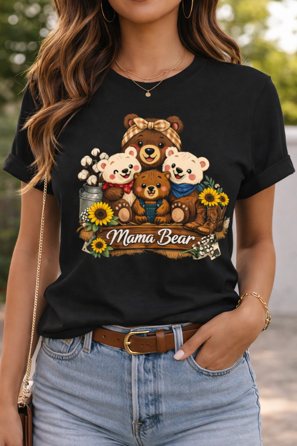 Mama Bear Tee | Mama Bear Typography Shirt Gift for MOM