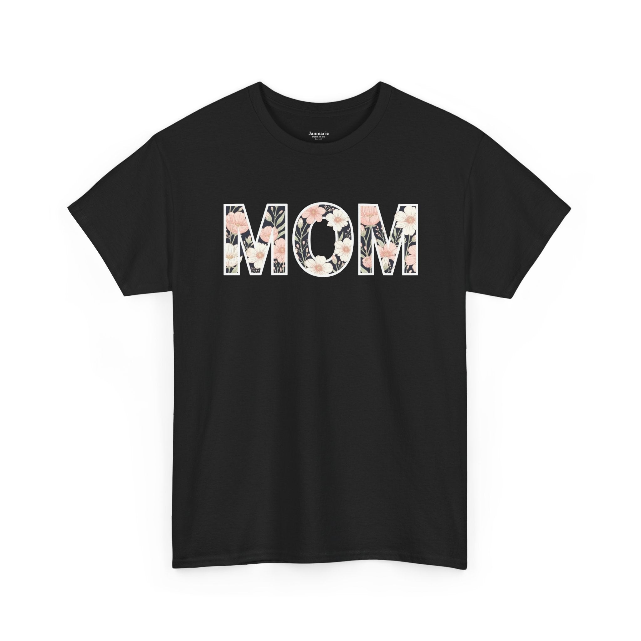Floral MOM T-Shirt | Mom Typography Tee, Mother's Day Floral Lettering