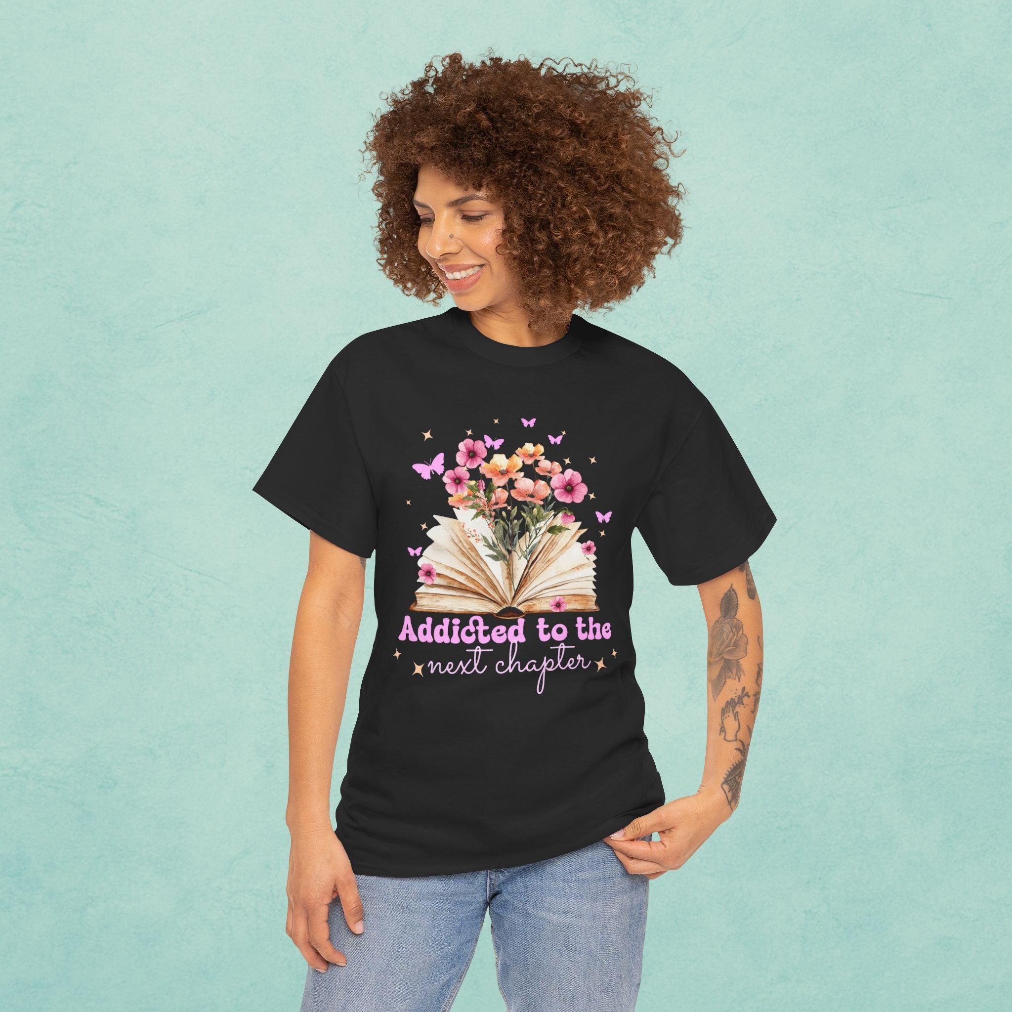 Addicted to the Next Chapter Book Floral Tee | Reading Shirt, Book Lover gift for her