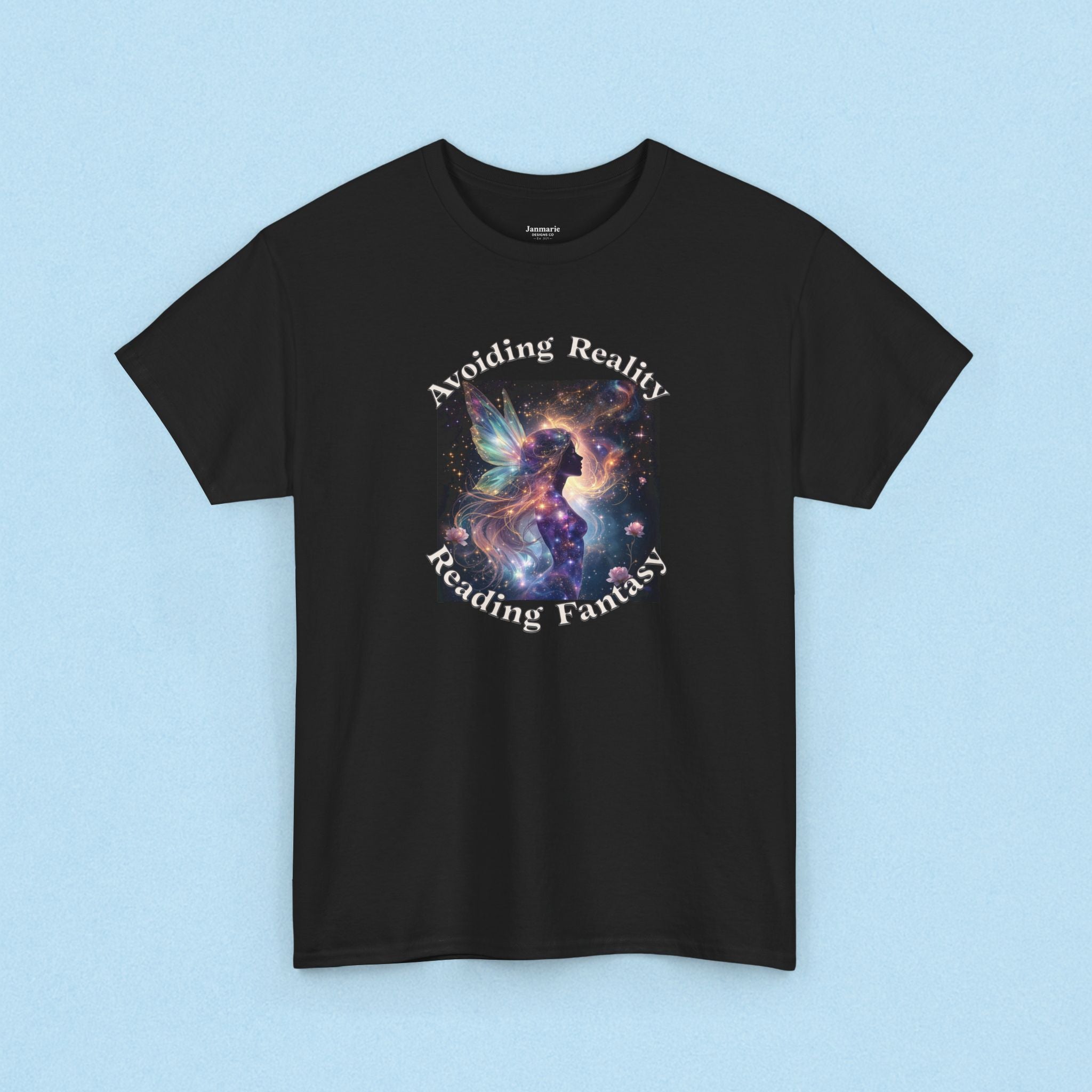 Magic Galaxy Fairy Avoiding Reality Reading Fantasy T-Shirt | Book Lovers