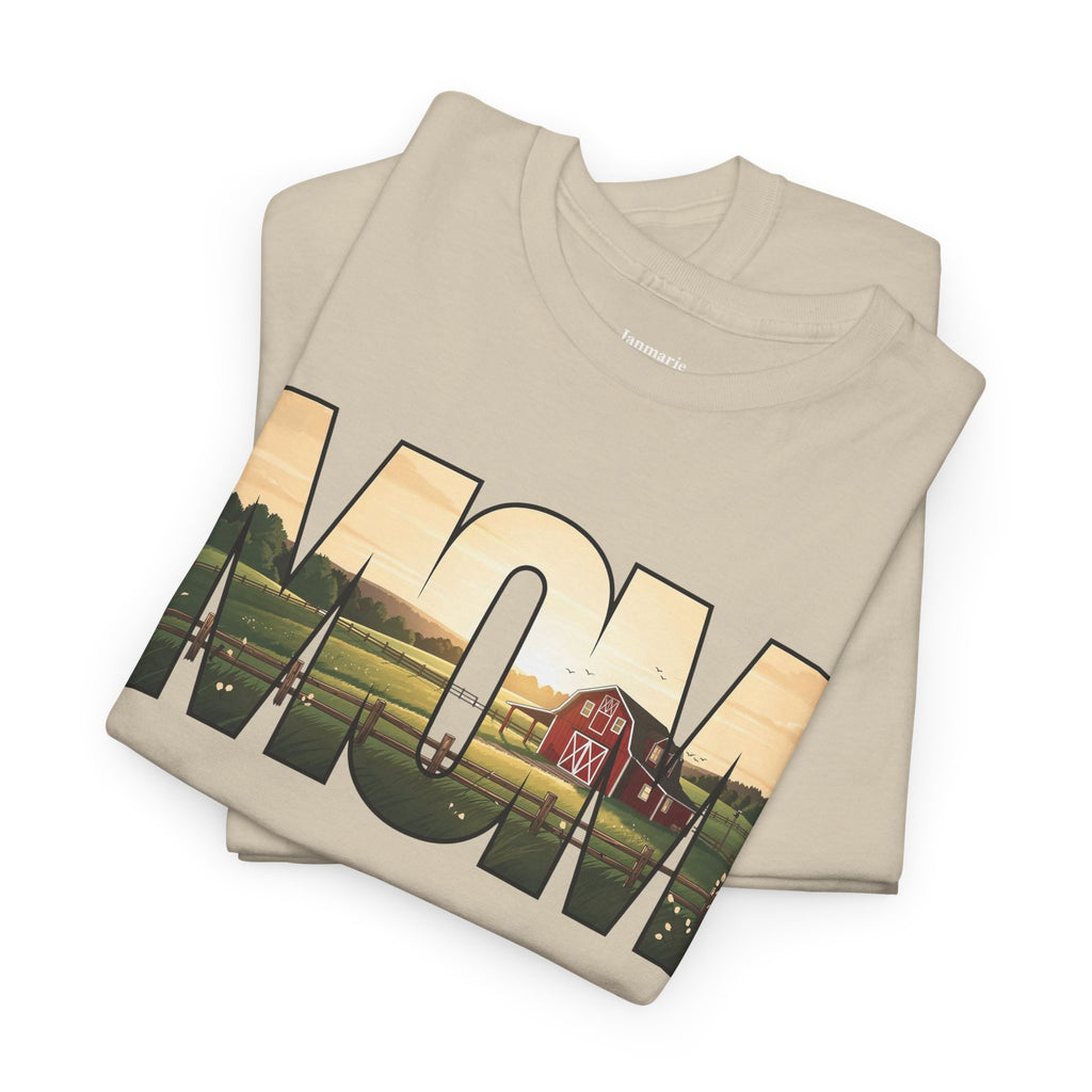 MOM landscape silhouette Tee | Mom typography shirt, sunset farmhouse design Gift for Mom