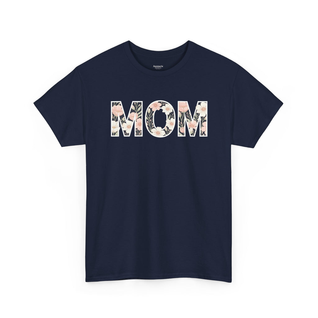 Floral MOM T-Shirt | Mom Typography Tee, Mother's Day Floral Lettering
