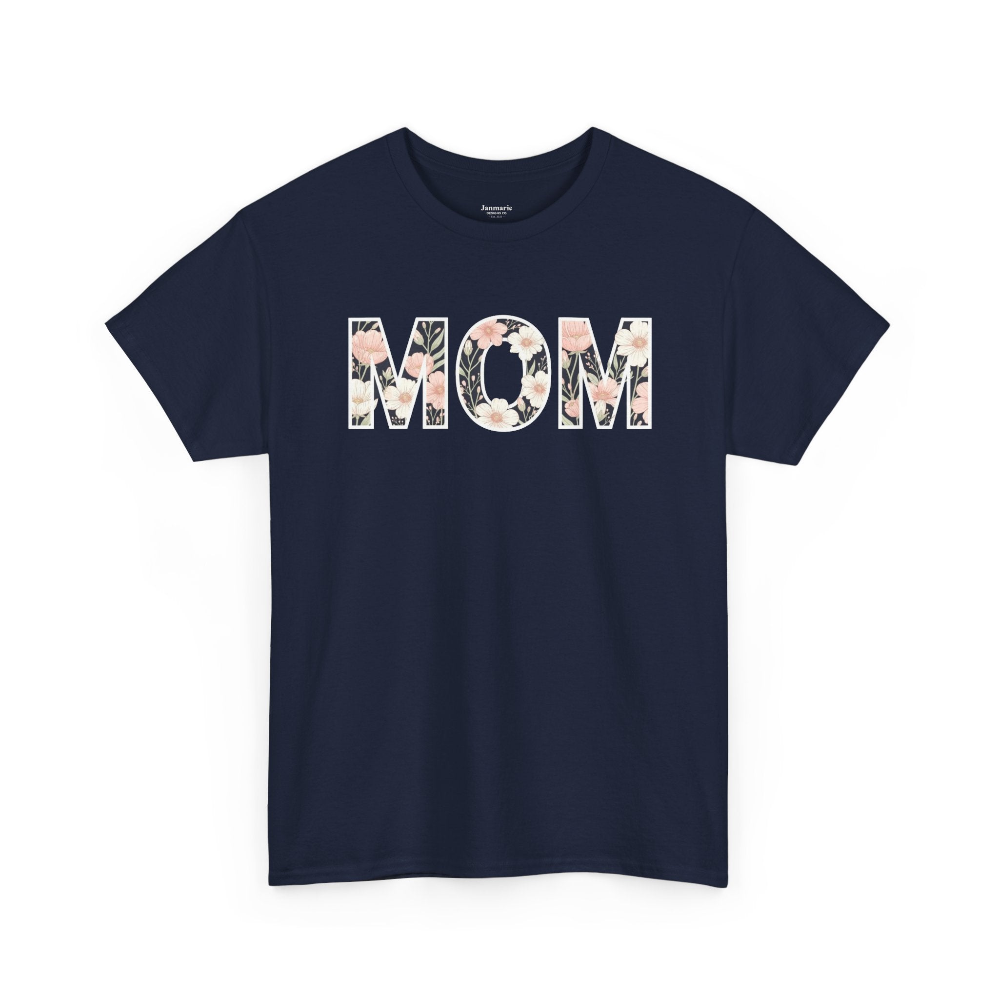 Floral MOM T-Shirt | Mom Typography Tee, Mother's Day Floral Lettering