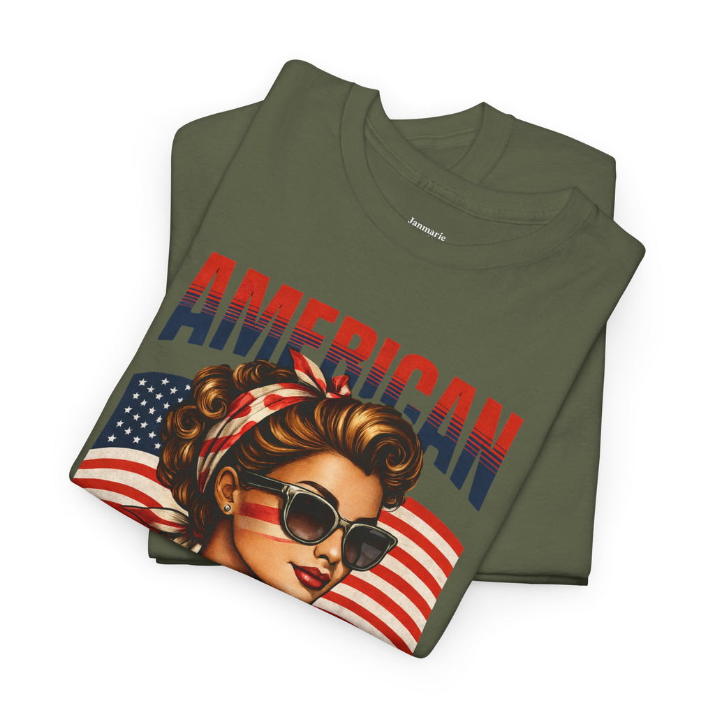 American Mom T-Shirt | Retro Patriotic Mom Tee