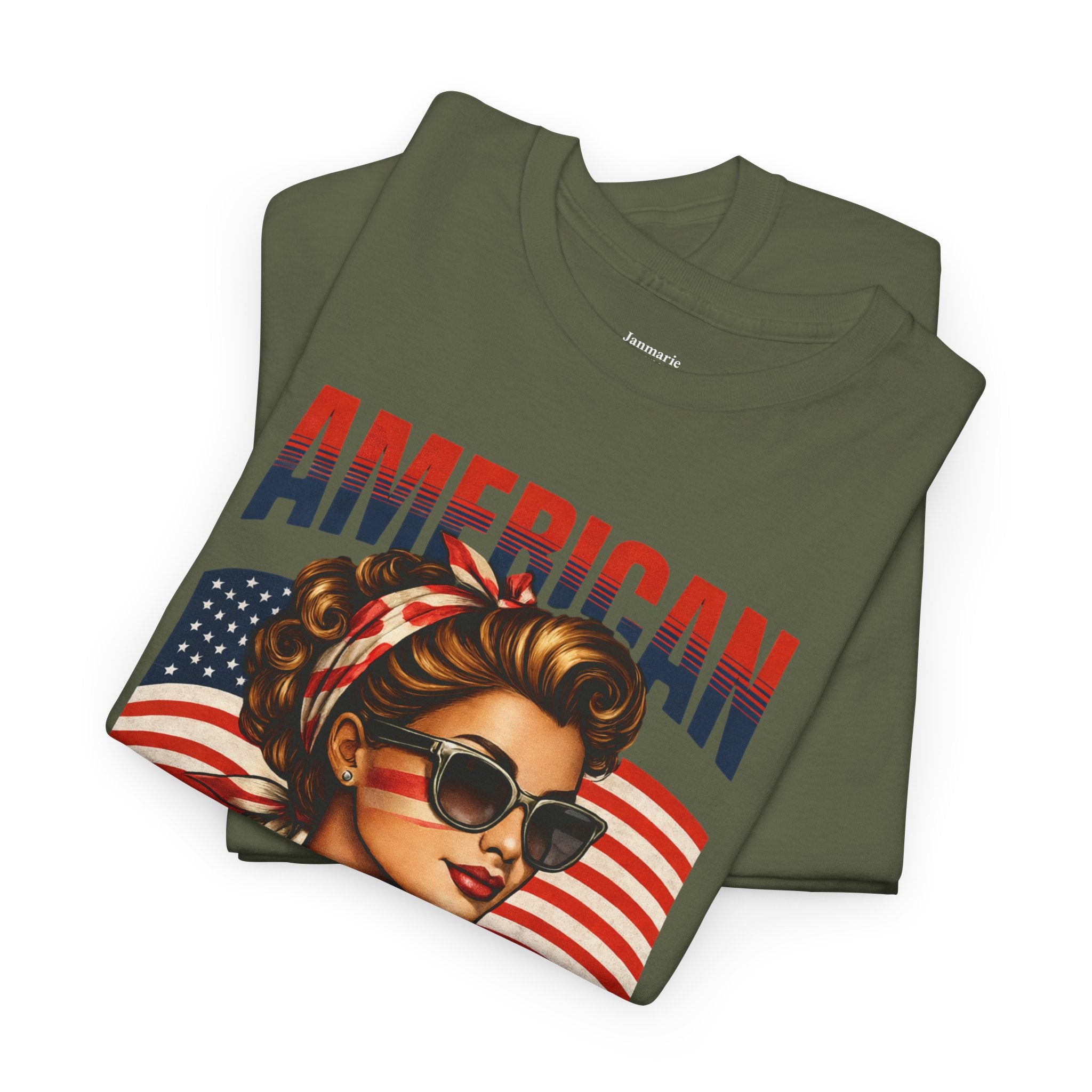 American Mom T-Shirt | Retro Patriotic Mom Tee