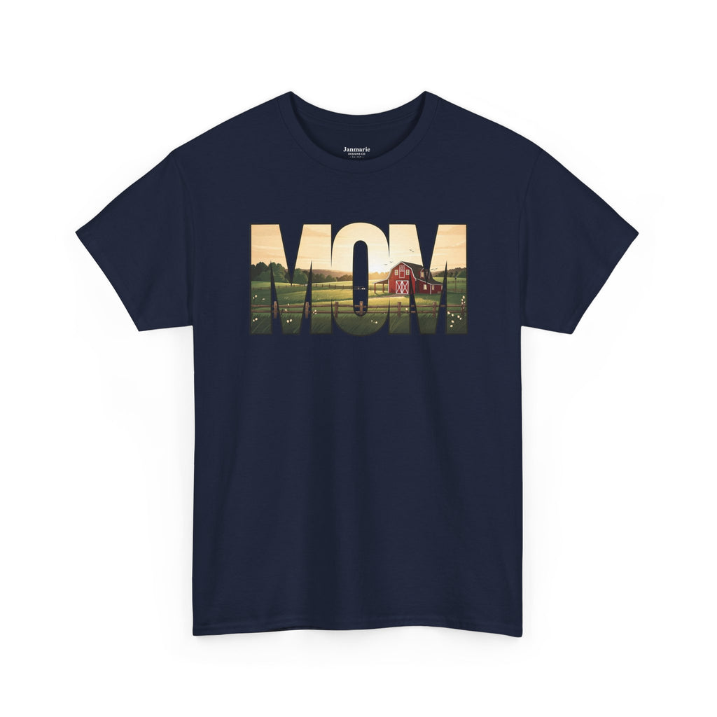 MOM landscape silhouette Tee | Mom typography shirt, sunset farmhouse design Gift for Mom