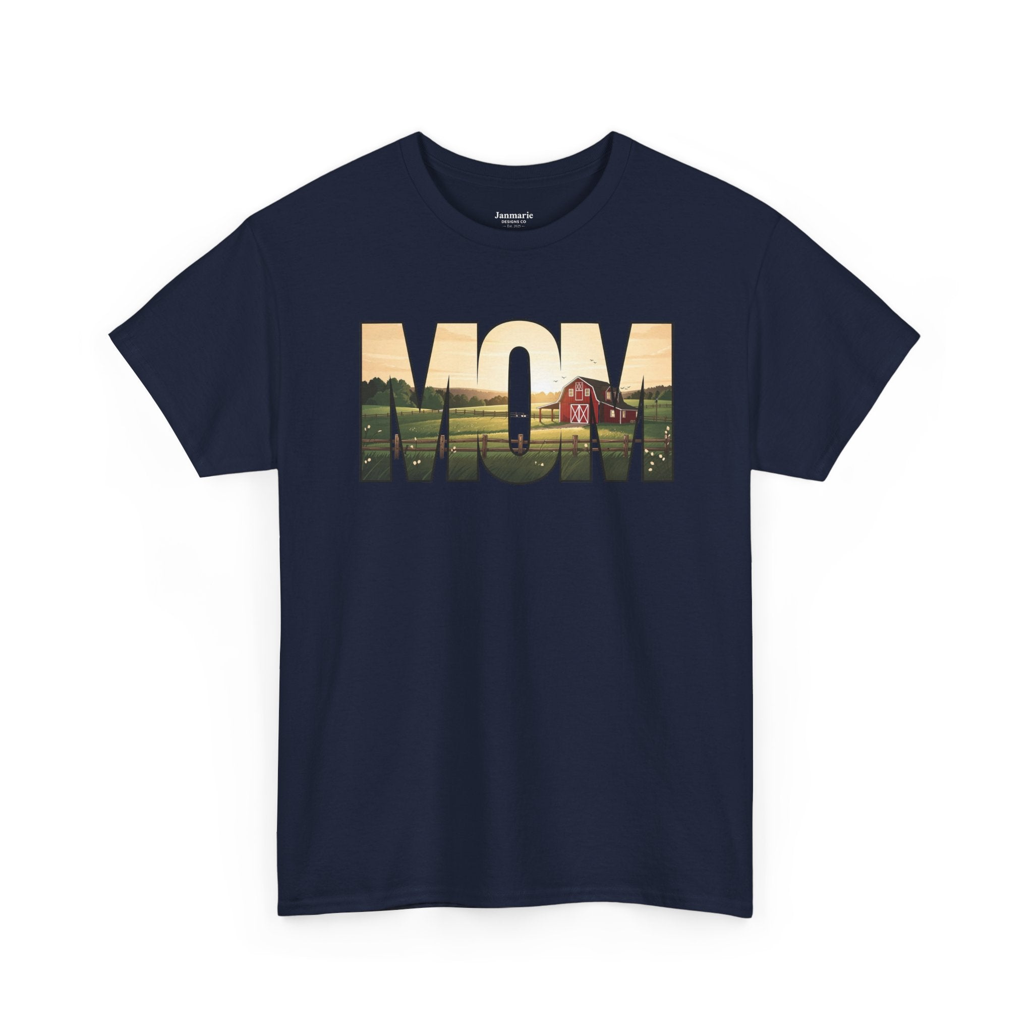 MOM landscape silhouette Tee | Mom typography shirt, sunset farmhouse design Gift for Mom