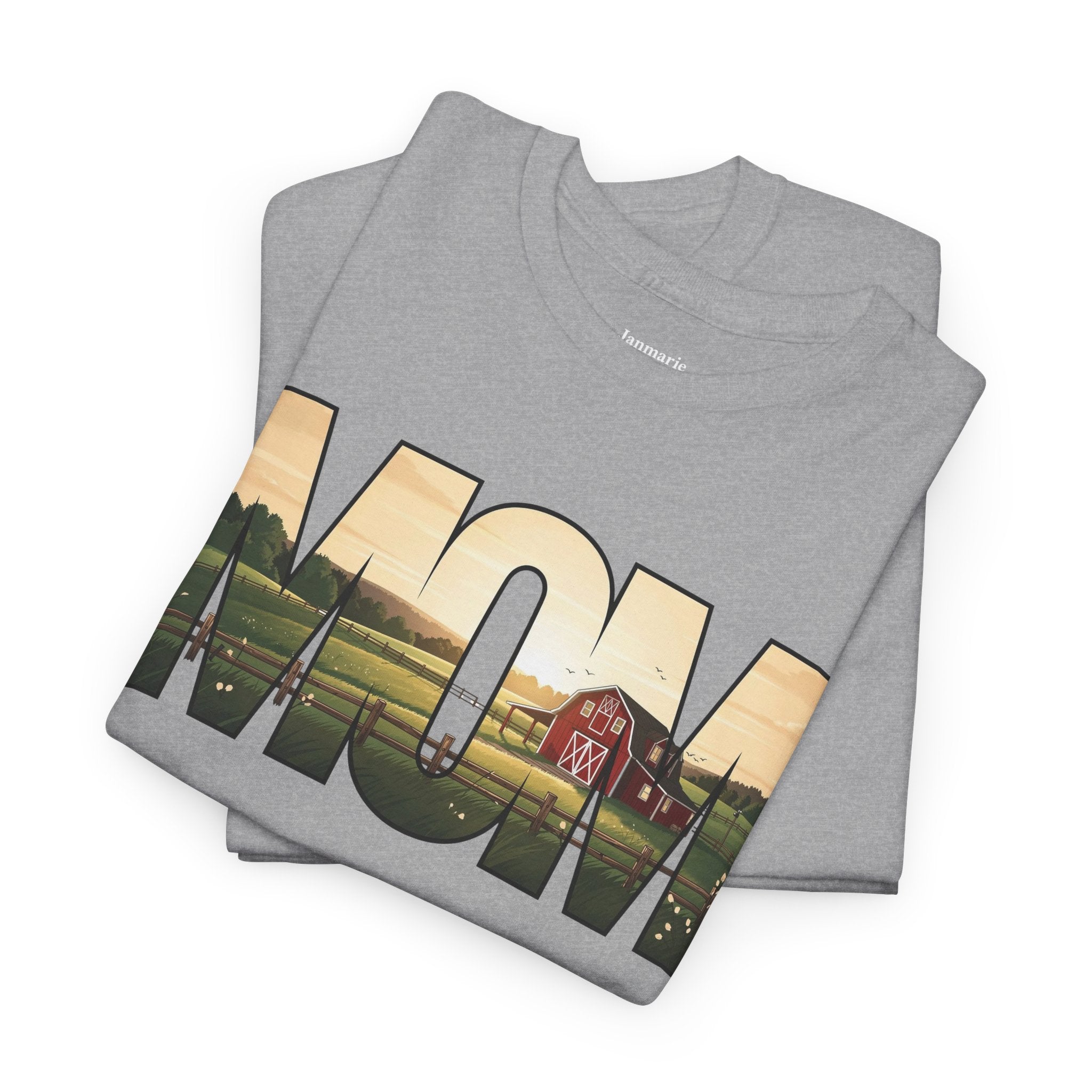 MOM landscape silhouette Tee | Mom typography shirt, sunset farmhouse design Gift for Mom