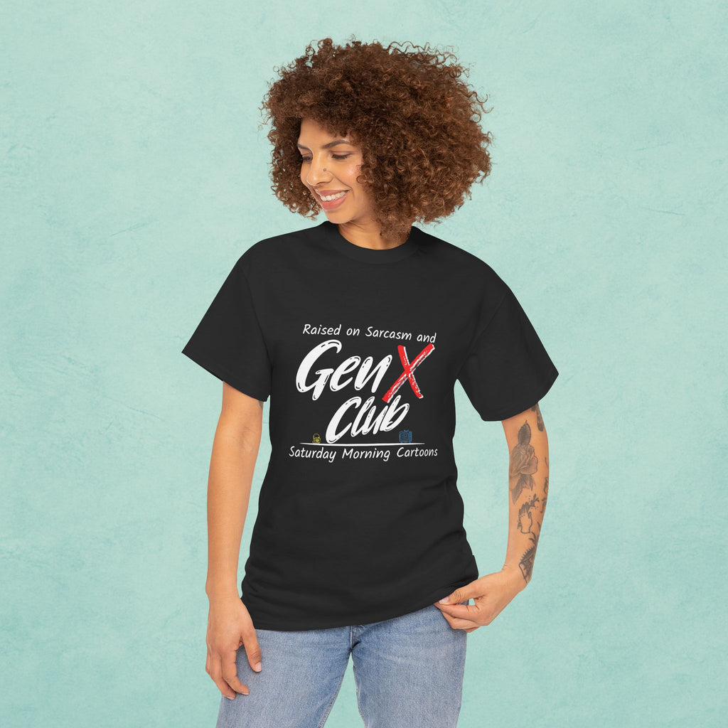 Gen X Club Tee | "Raised on Sarcasm and Saturday Morning Cartoons"  80s Nostalgia