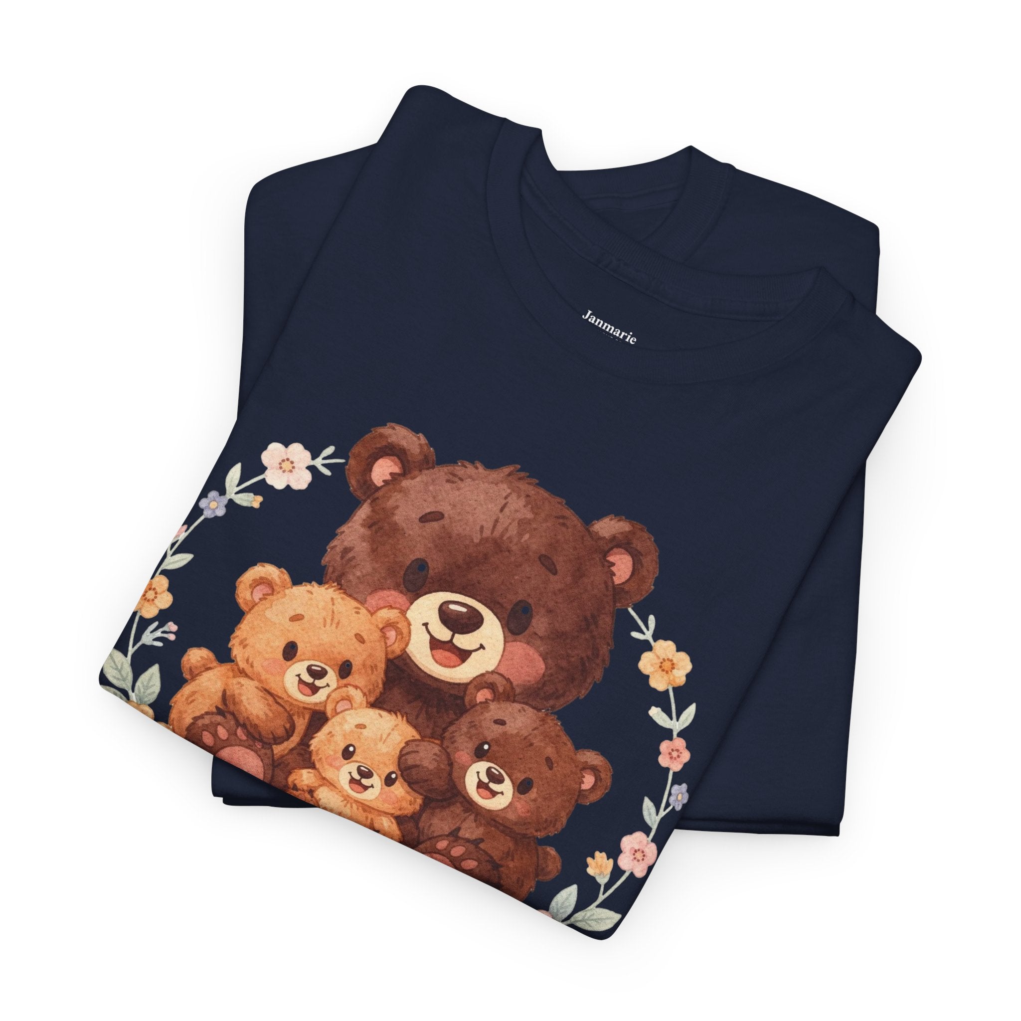 Mama Bear Family Bears T-Shirt | Floral Wreath, Cute Cubs